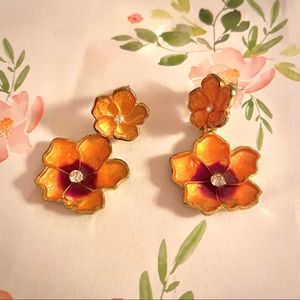 🌸Pink Flower Dangly Earrings🌸